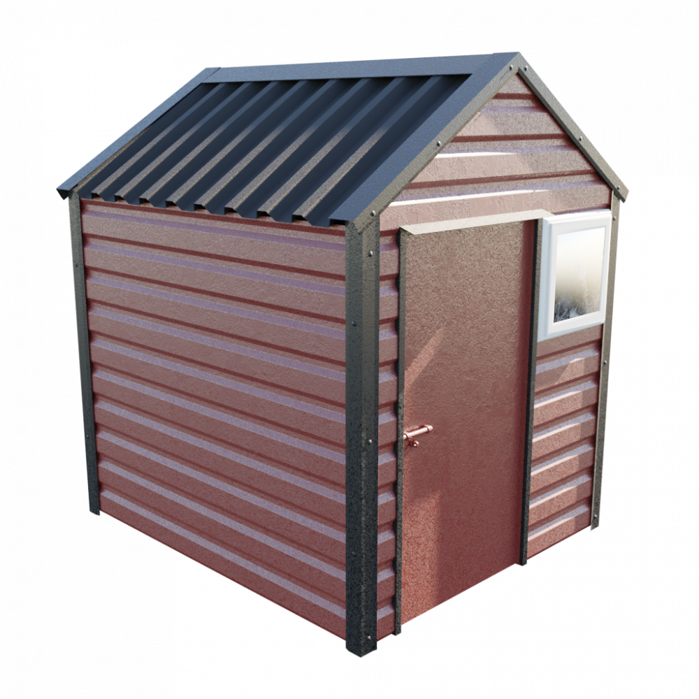 6' x 7' Apex Shed - Terracotta