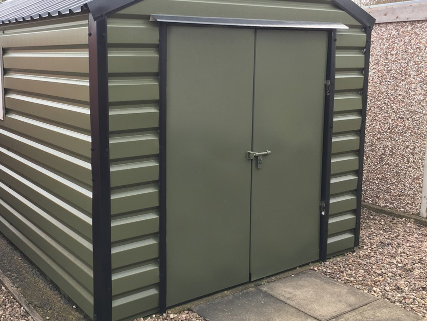 6 X 169 Pent Shed Goosewing Grey