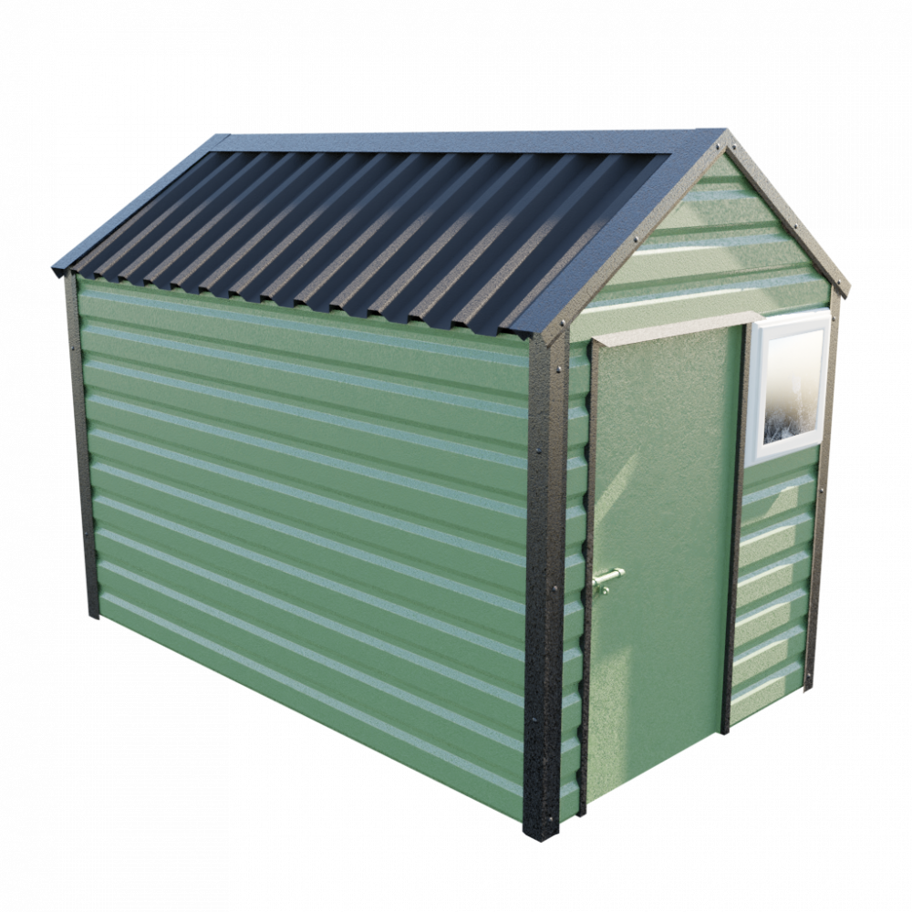 6' x 10'3" Apex Shed - Olive Green