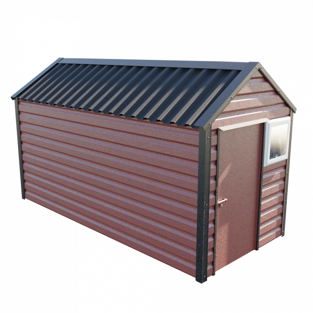 6' x 13'6" Apex Shed - Terracotta