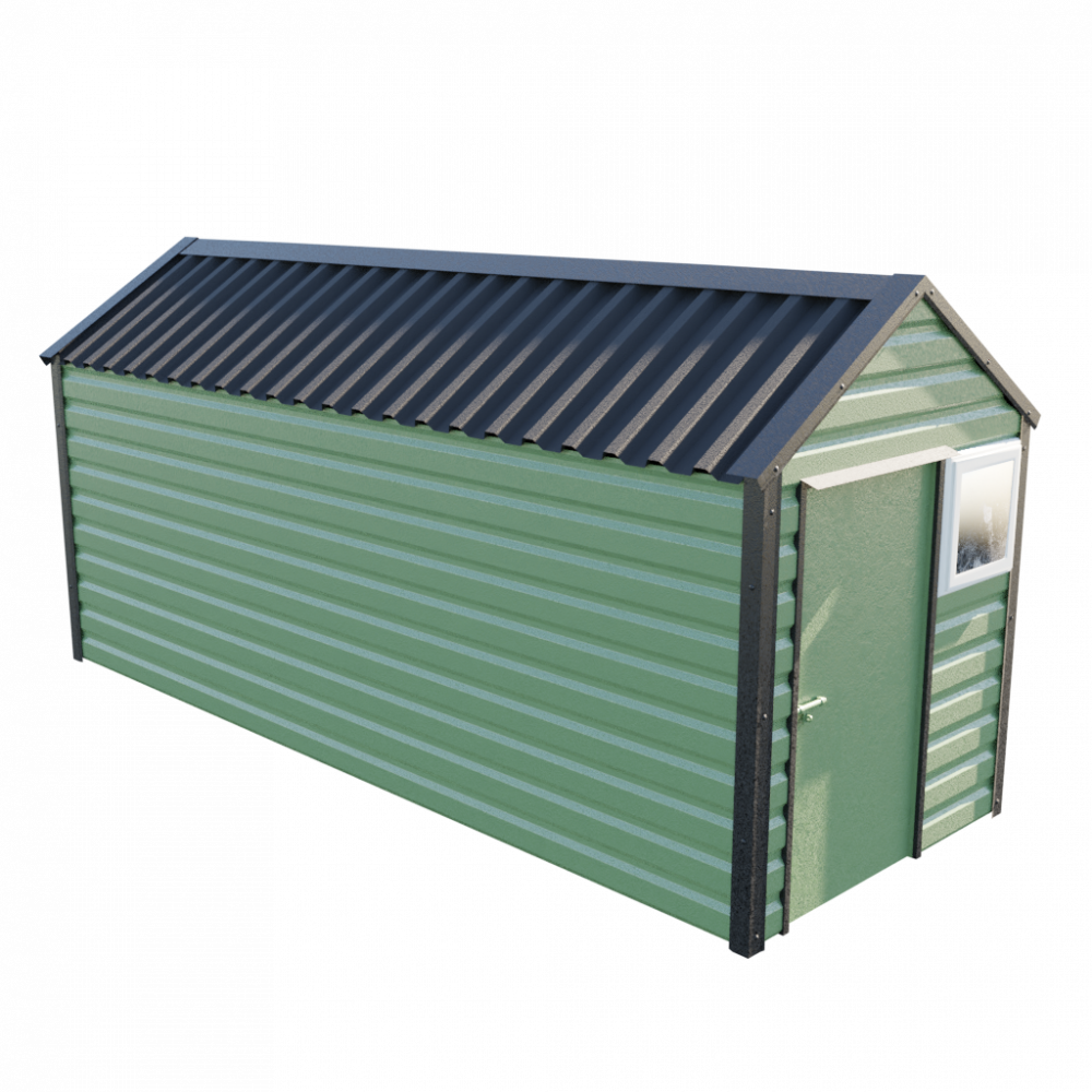 6' x 16'9" Apex Shed - Olive Green