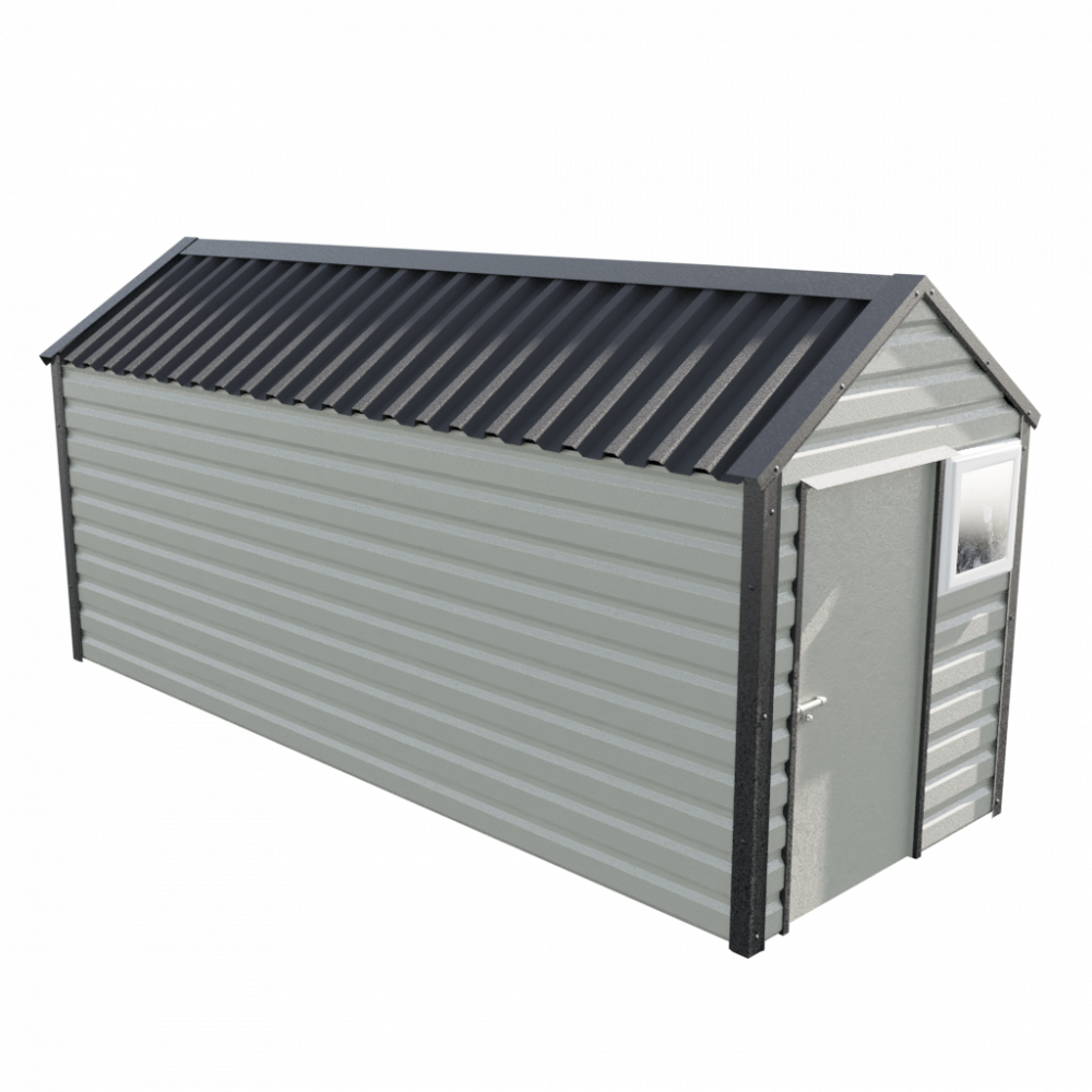 6' x 16'9" Apex Shed - Goosewing Grey