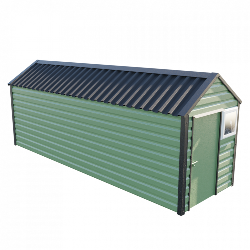 6' x 20' Apex Shed - Olive Green