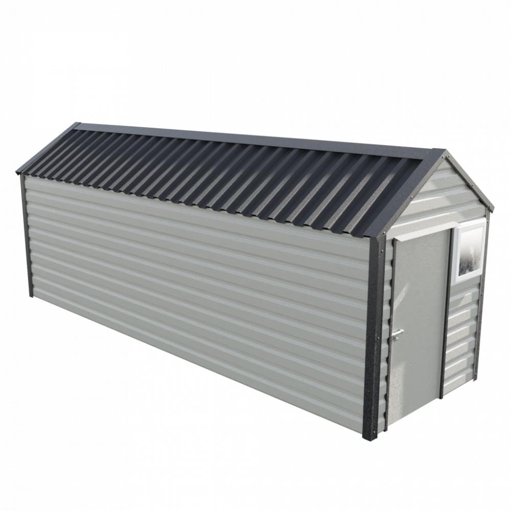 6' x 20' Apex Shed - Goosewing Grey