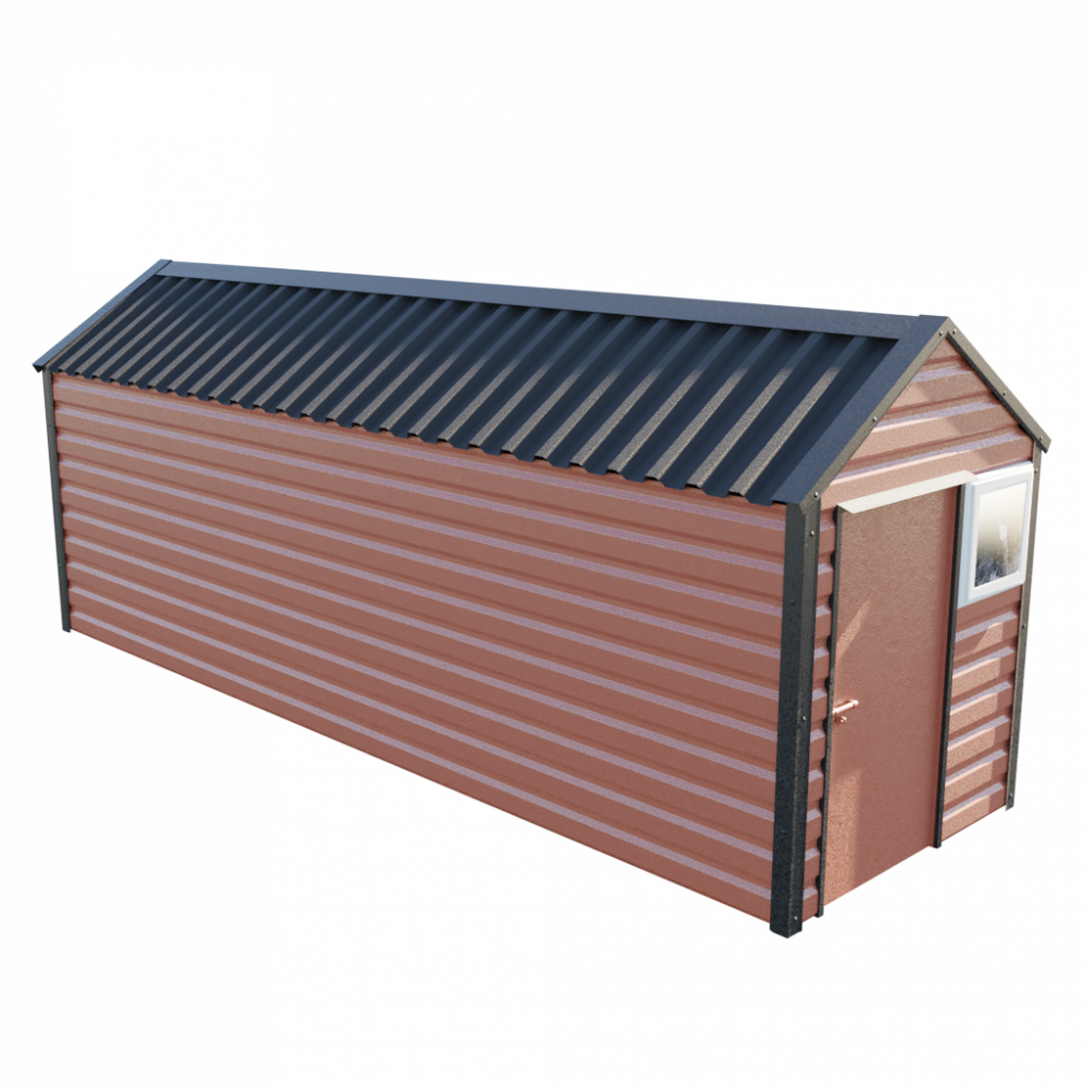 6' x 20' Apex Shed - Terracotta