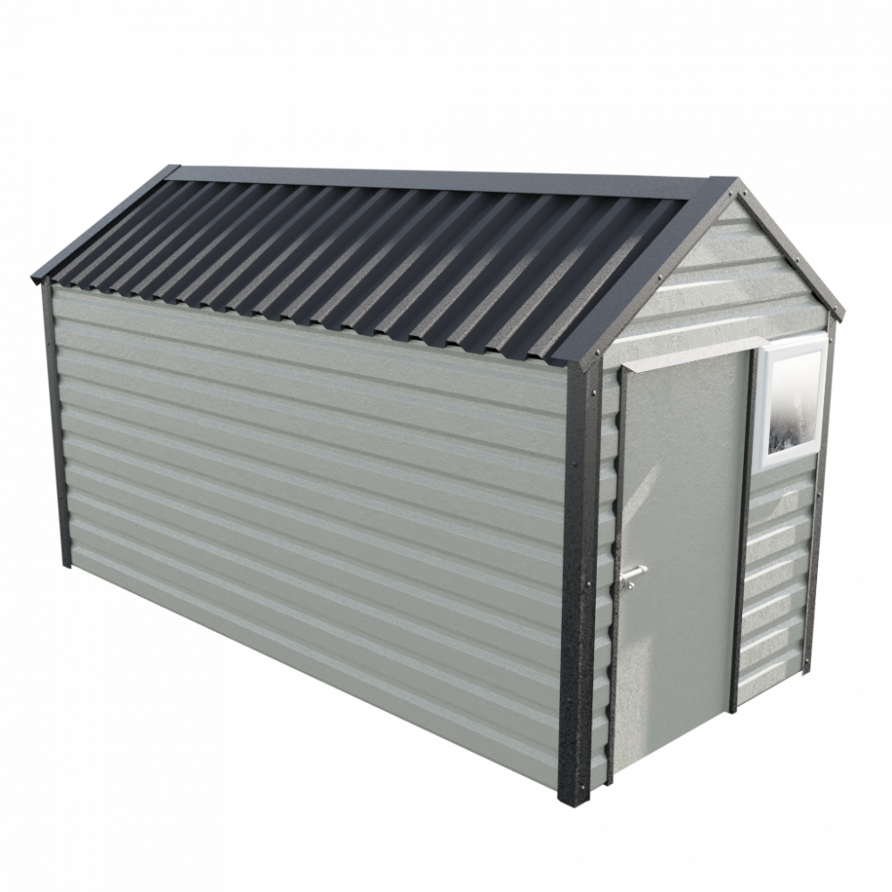 6' x 13'6" Apex Shed - Goosewing Grey