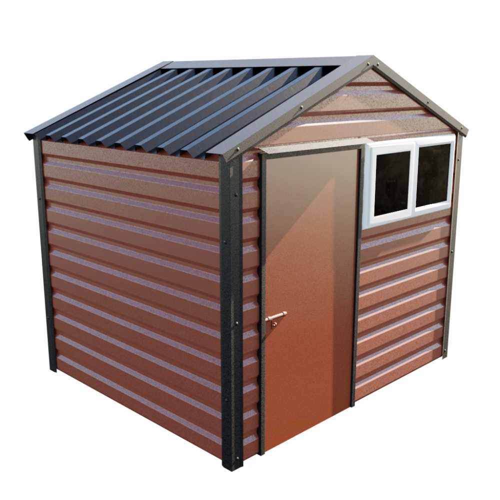 8' x 7' Apex Shed - Terracotta