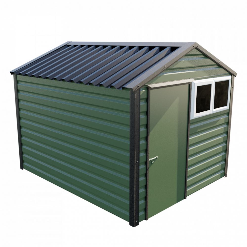 8' x 10'3" Apex Shed - Olive Green