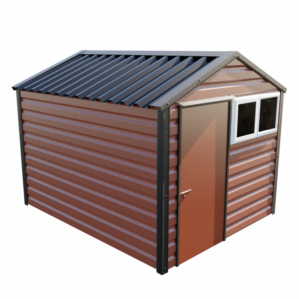 8' x 10'3" Apex Shed - Terracotta