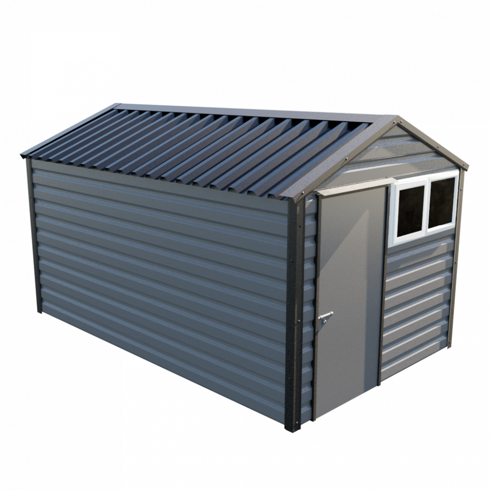 8' x 13'6" Apex Shed - Anthracite