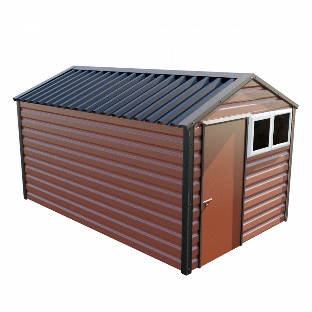 8' x 13'6" Apex Shed - Terracotta