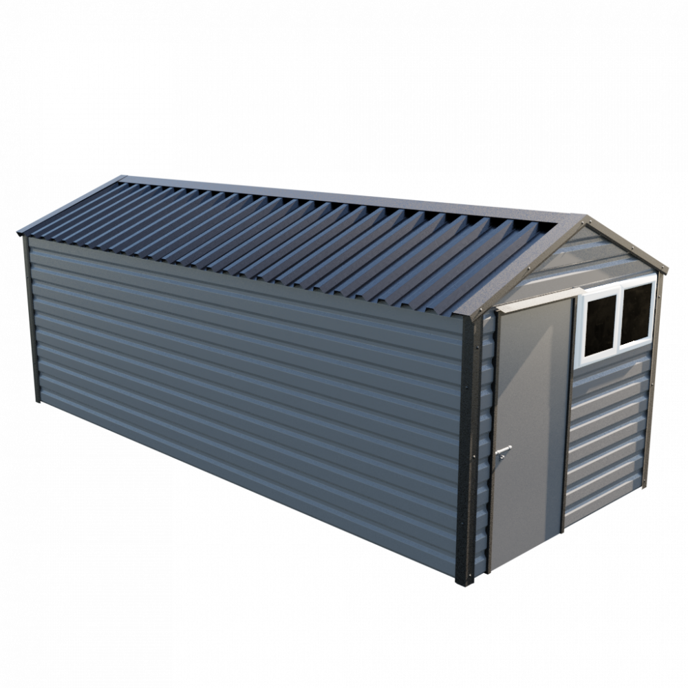 8' x 20' Apex Shed - Anthracite