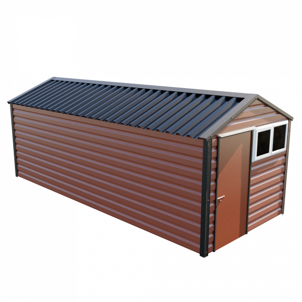 8' x 20' Apex Shed - Terracotta