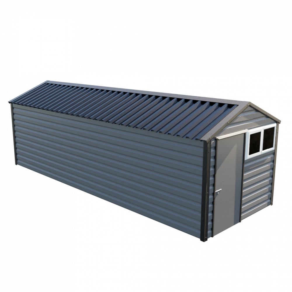 8' x 23'3" Apex Shed - Anthracite