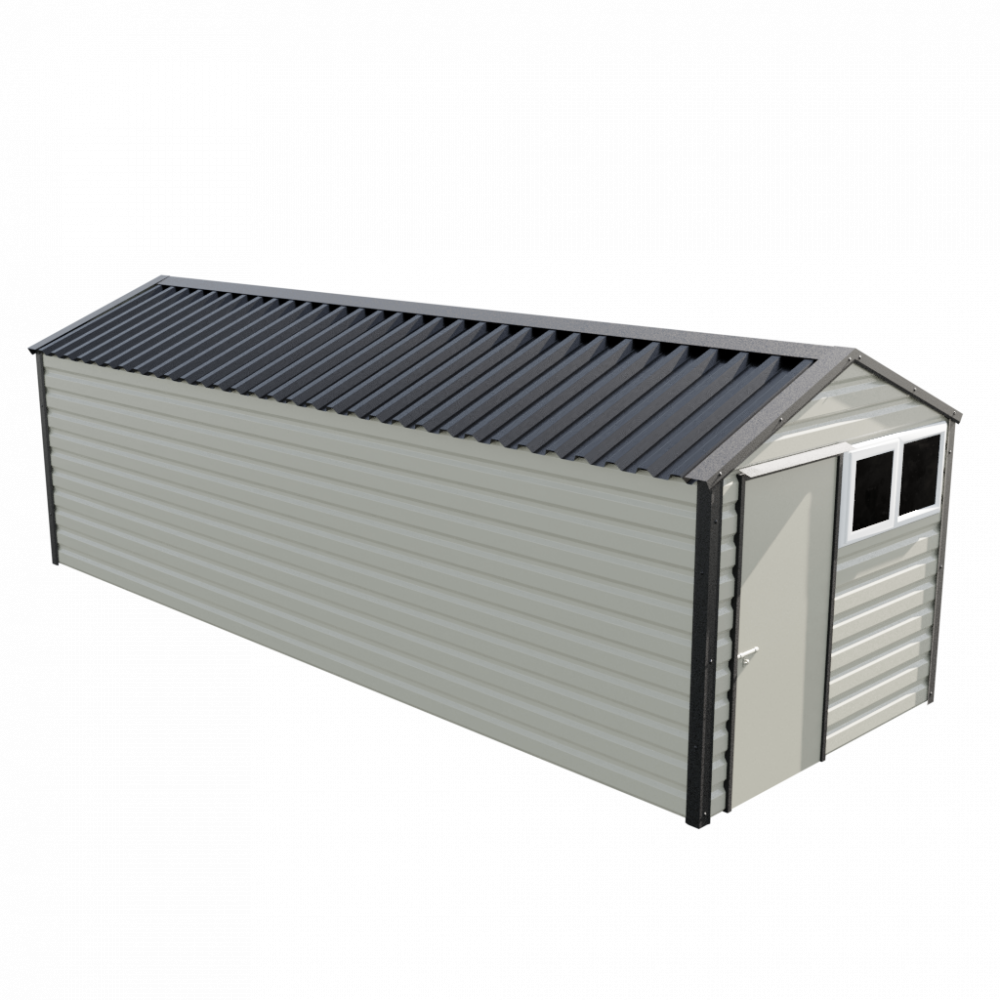 8' x 23'3" Apex Shed - Goosewing Grey