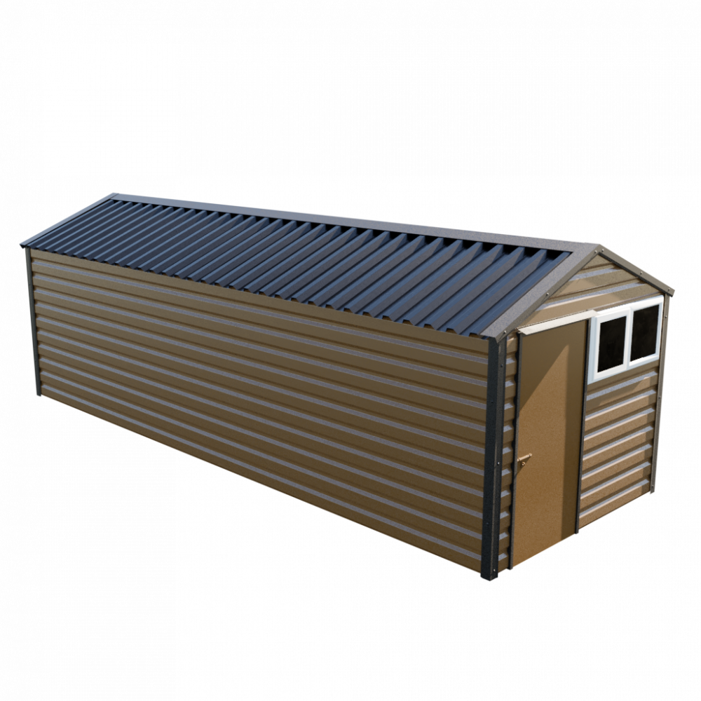 8' x 23'3" Apex Shed - Vandyke Brown