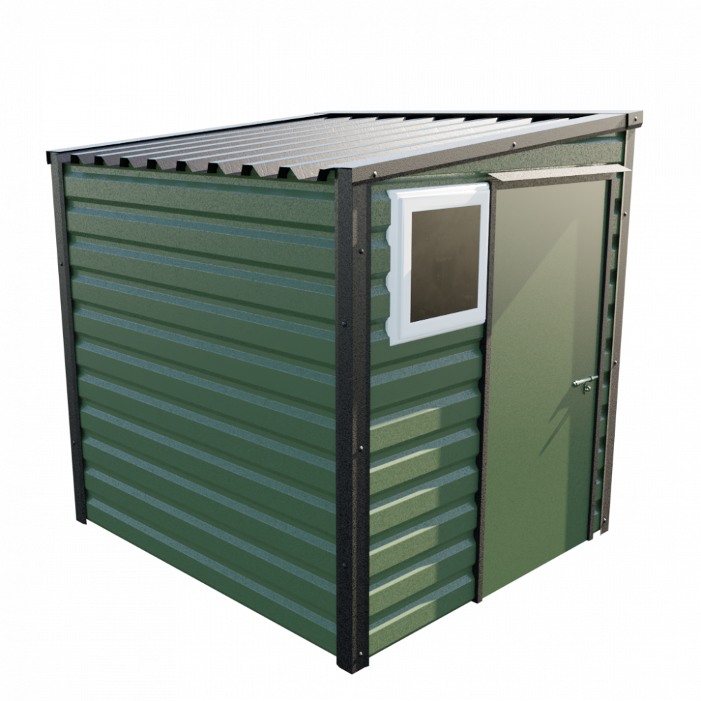 6' x 7' Pent Shed - Olive Green