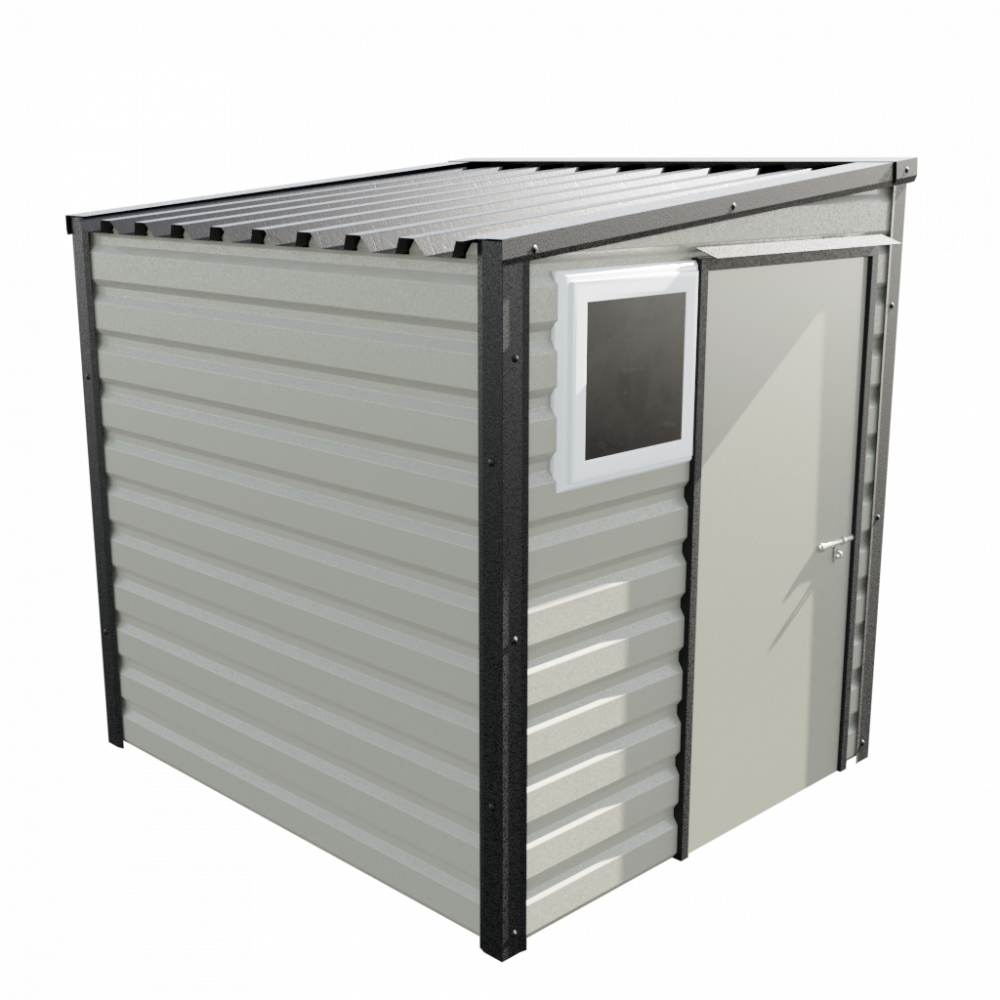 6' x 7' Pent Shed - Goosewing Grey