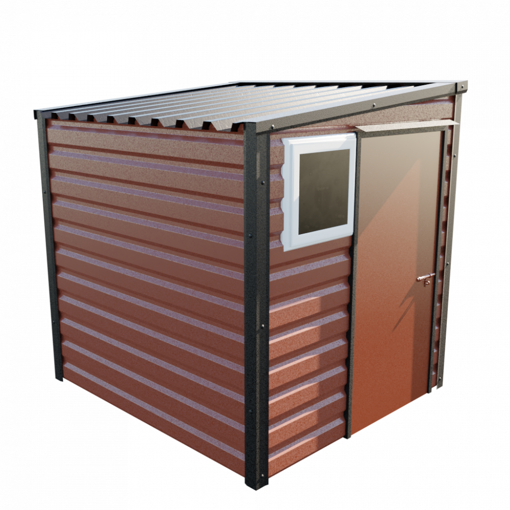 6' x 7' Pent Shed - Terracotta