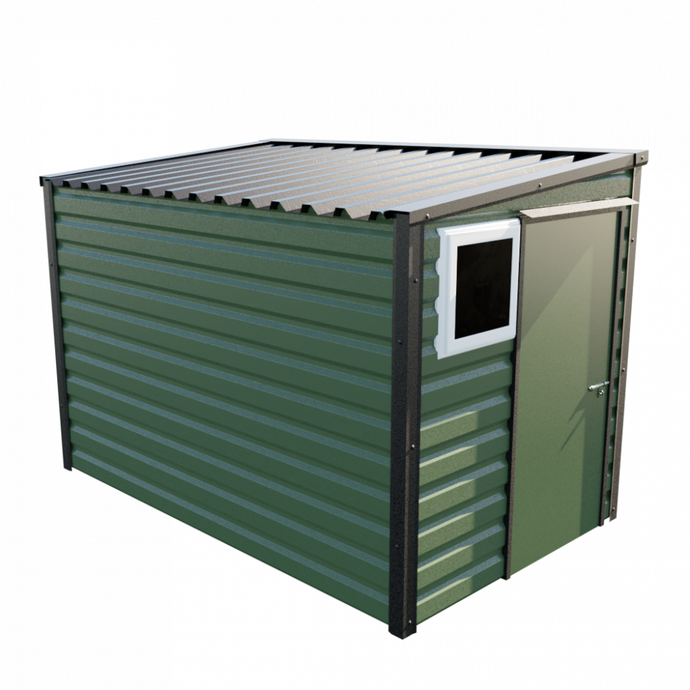 6' x 10'2" Pent Shed - Olive Green