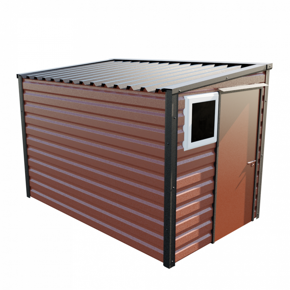 6' x 10'2" Pent Shed - Terracotta