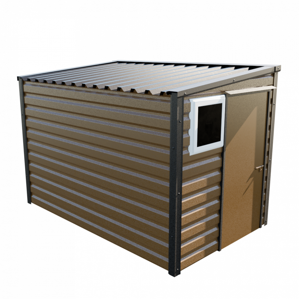 6' x 10'2" Pent Shed - Vandyke Brown