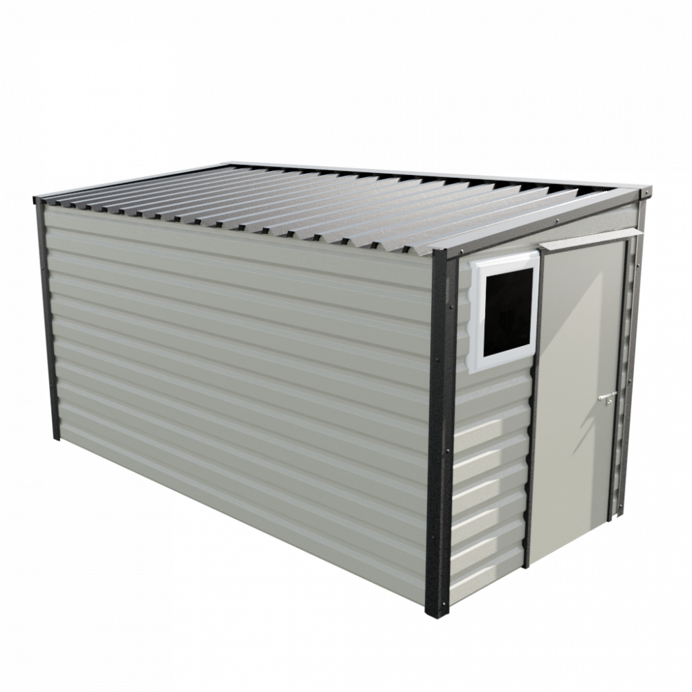 6' x 13'6" Pent Shed - Goosewing Grey