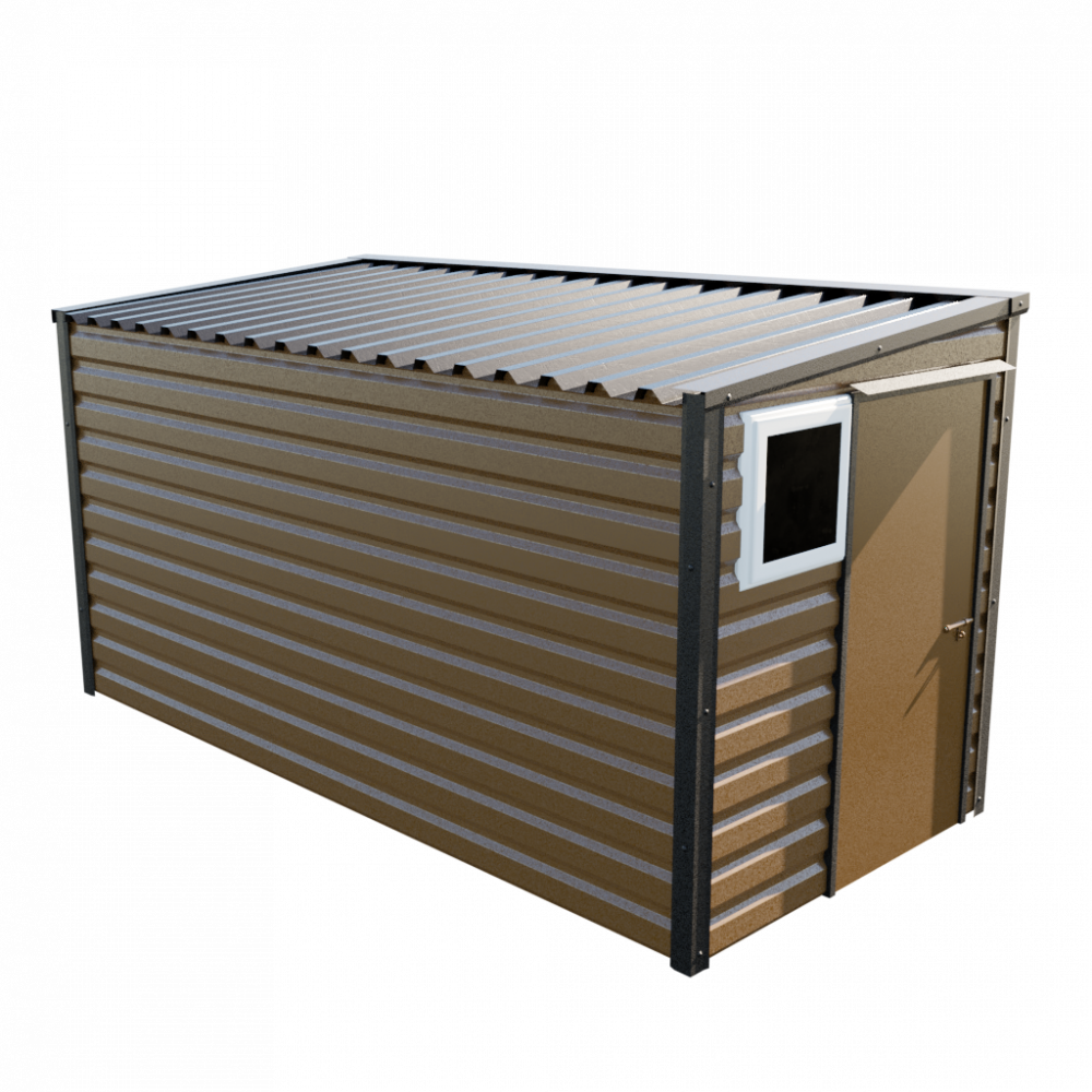 6' x 13'6" Pent Shed - Vandyke Brown