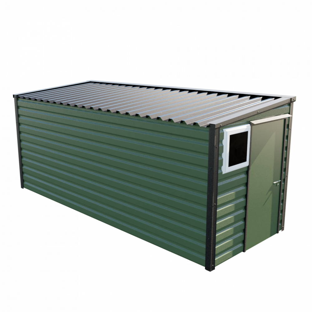 6' x 16'9" Pent Shed - Olive Green