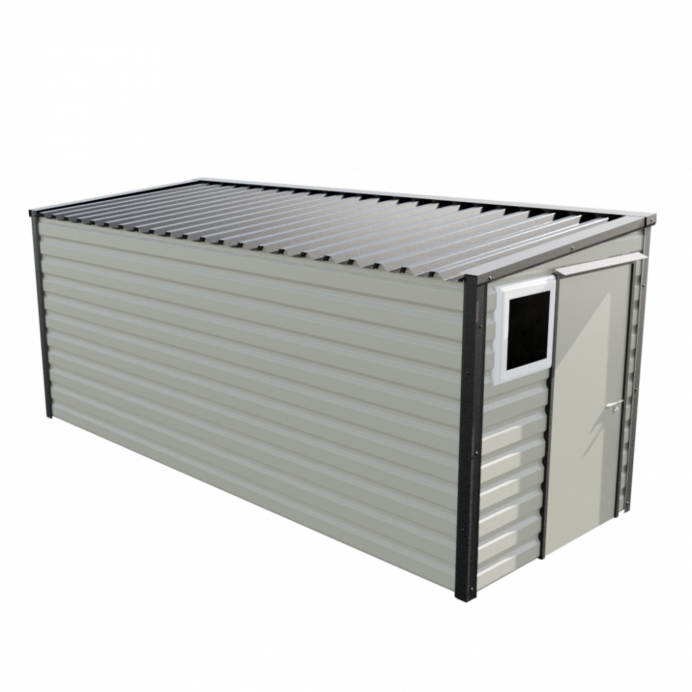 6' x 16'9" Pent Shed - Goosewing Grey