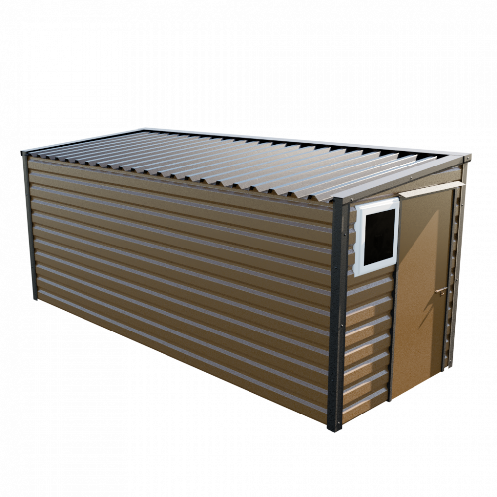 6' x 16'9" Pent Shed - Vandyke Brown