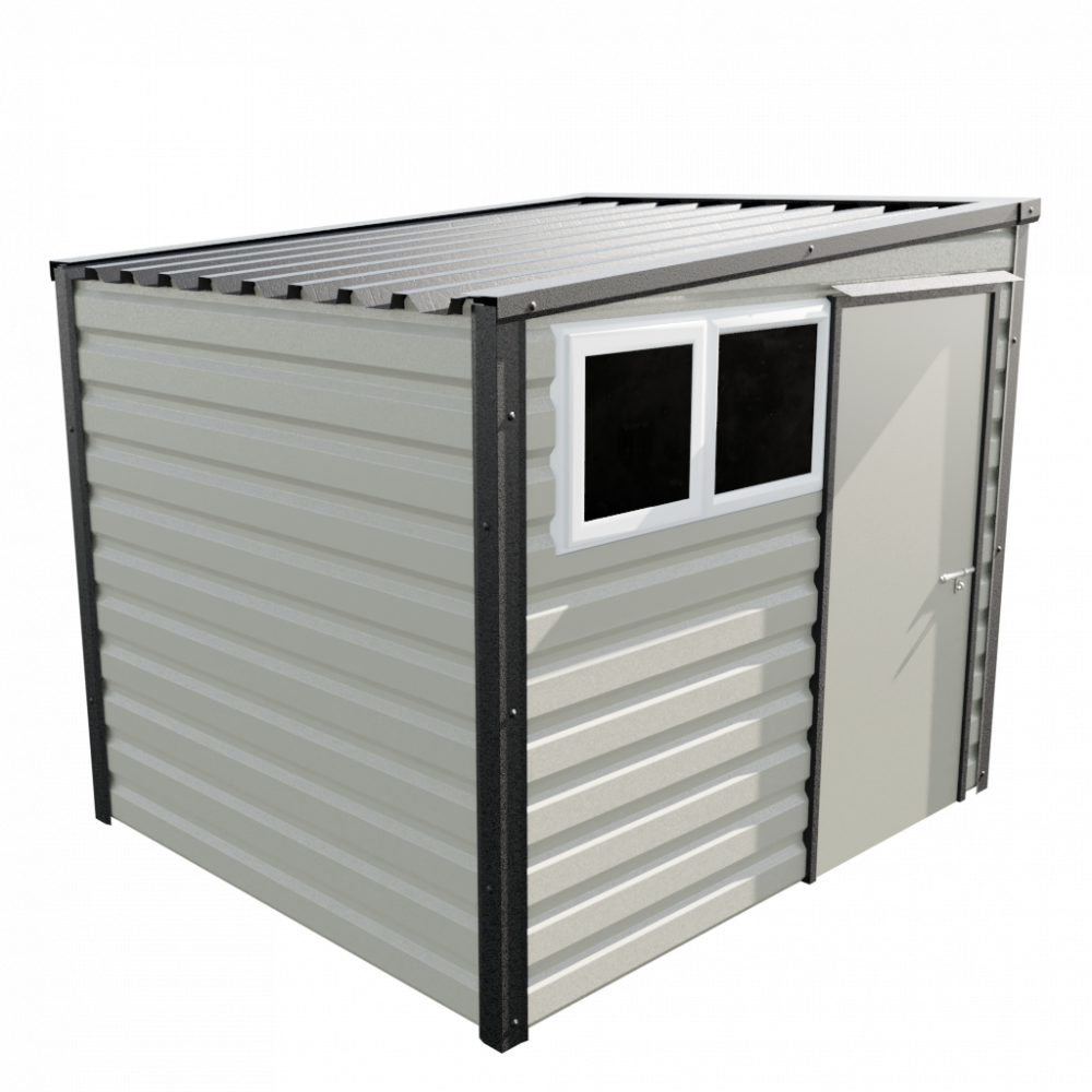 8' x 7' Pent Shed - Goosewing Grey