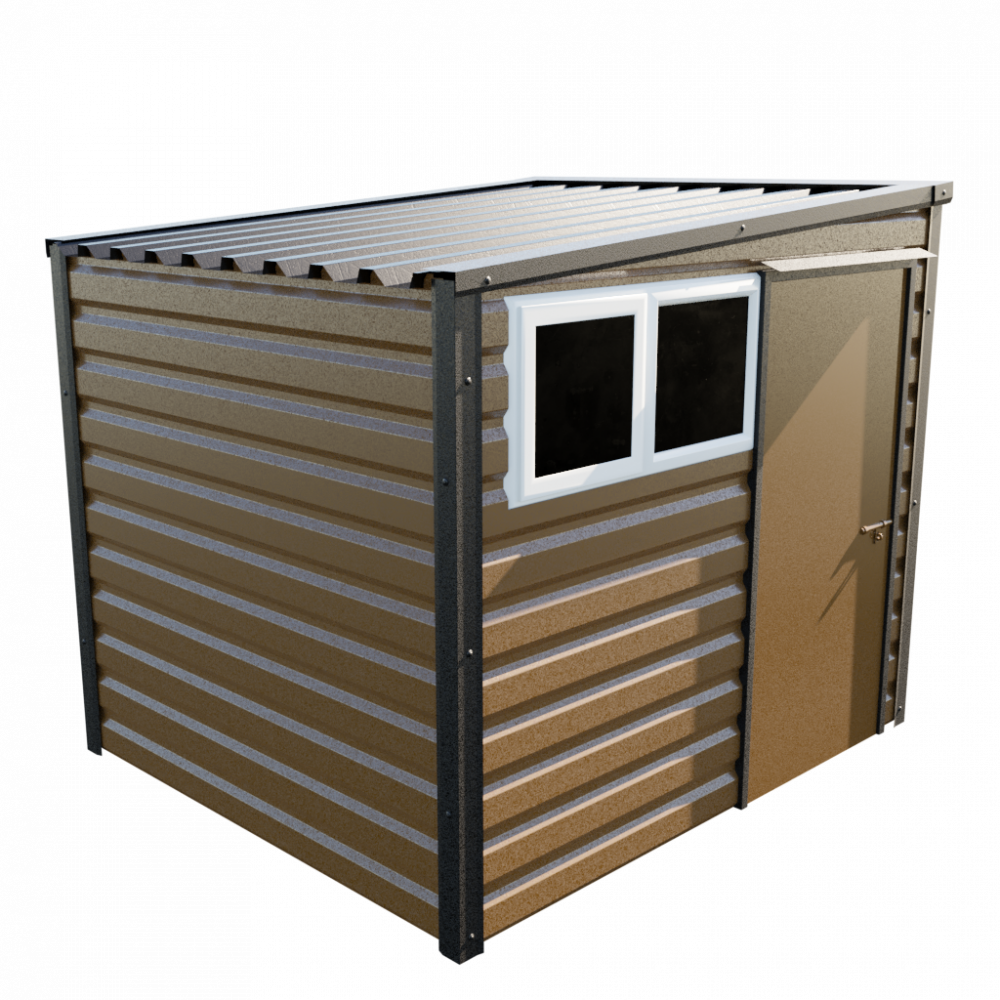 8' x 7' Pent Shed - Vandyke Brown