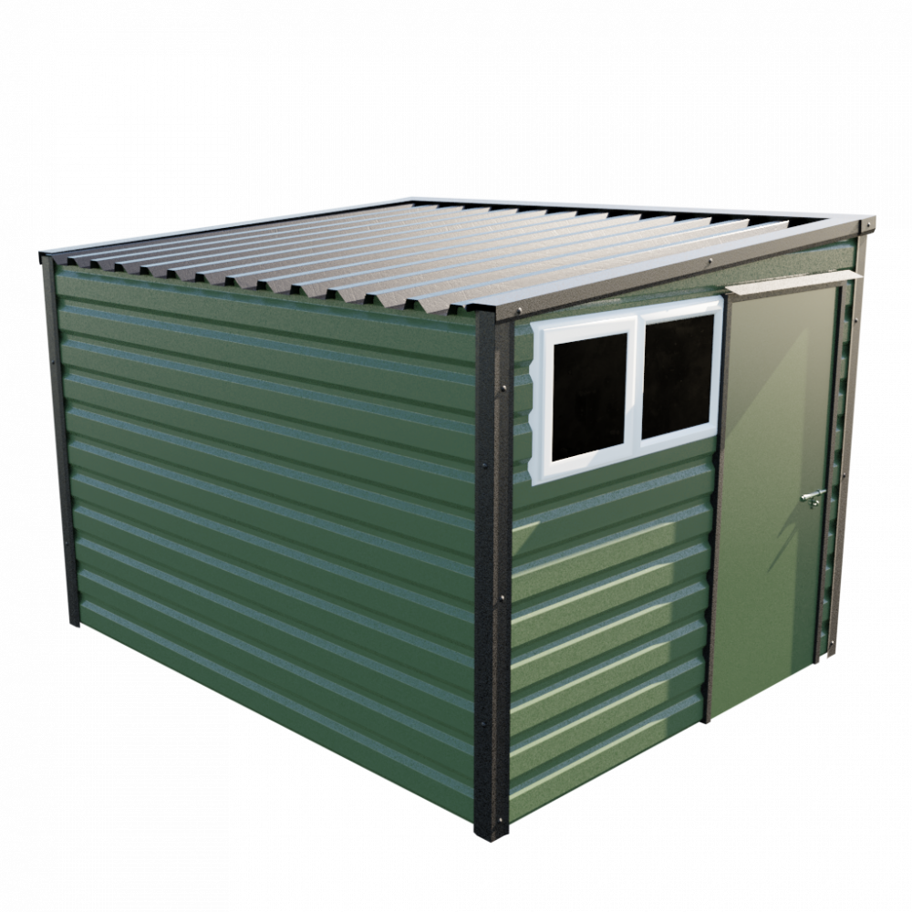 8' x 10'2" Pent Shed - Olive Green