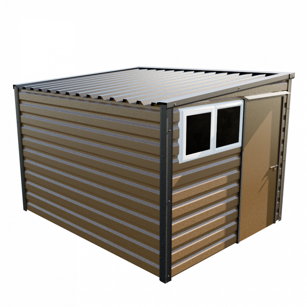 8' x 10'2" Pent Shed - Vandyke Brown