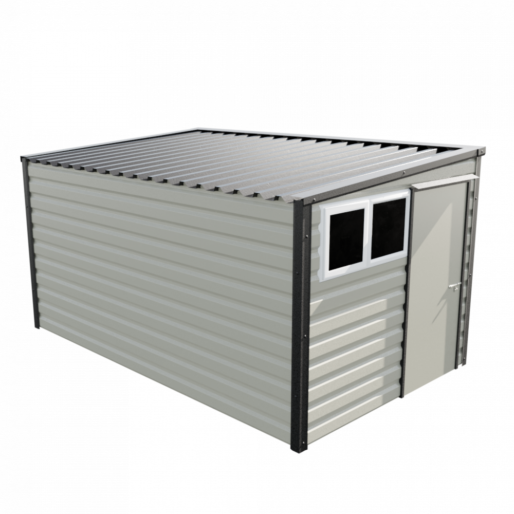 8' x 13'6" Pent Shed - Goosewing Grey
