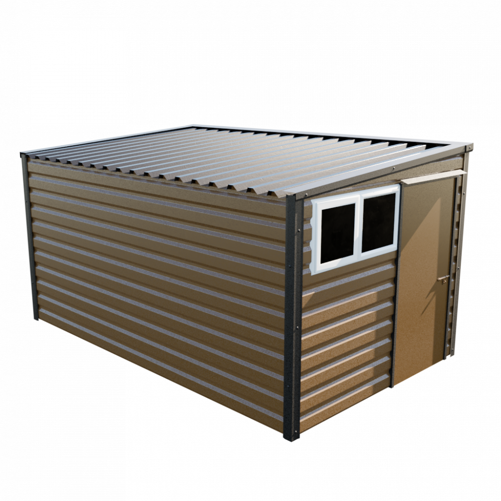 8' x 13'6" Pent Shed - Vandyke Brown