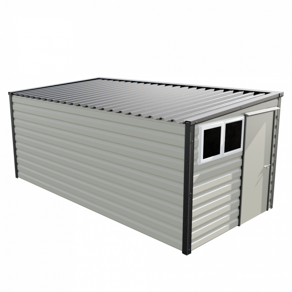 8' x 16'9" Pent Shed - Goosewing Grey