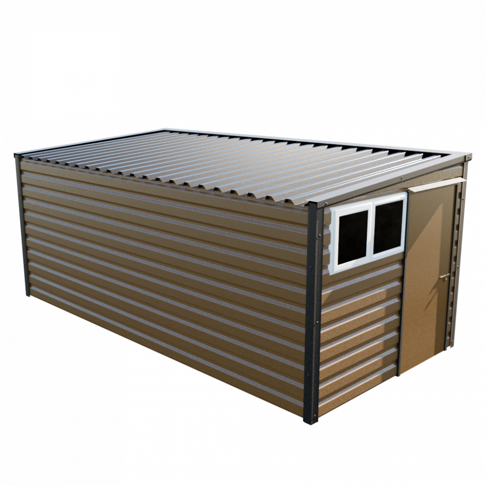 8' x 16'9" Pent Shed - Vandyke Brown