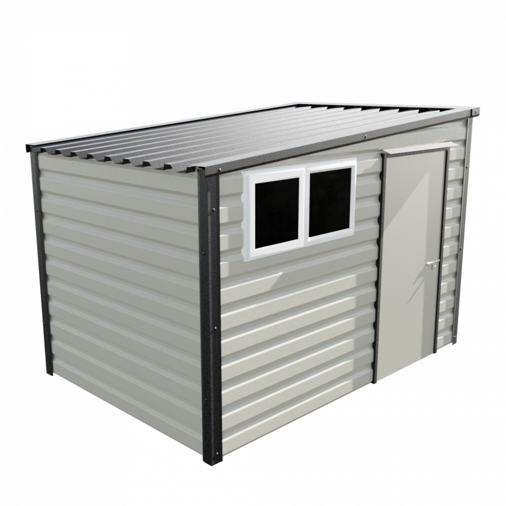 10'2" x 7' Pent Shed - Goosewing Grey