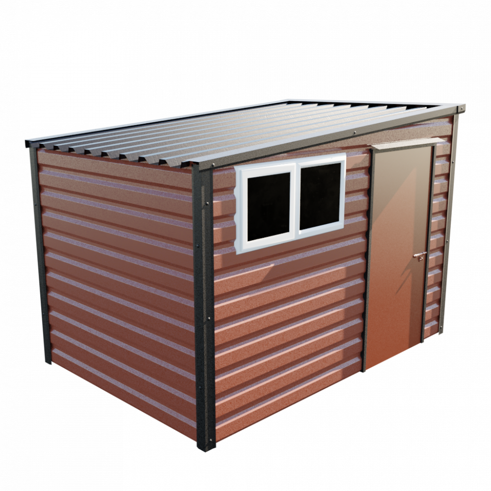 10'2" x 7' Pent Shed - Terracotta