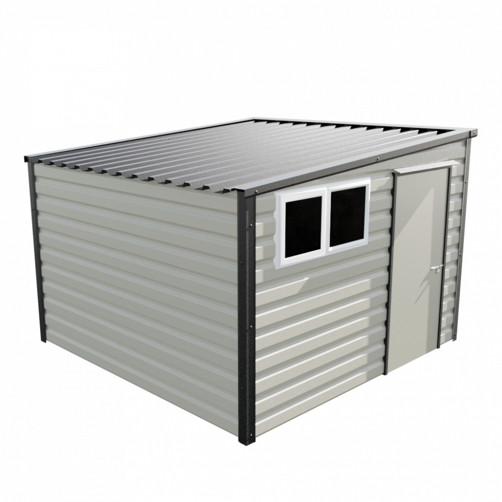 10'2" x 10'2" Pent Shed - Goosewing Grey