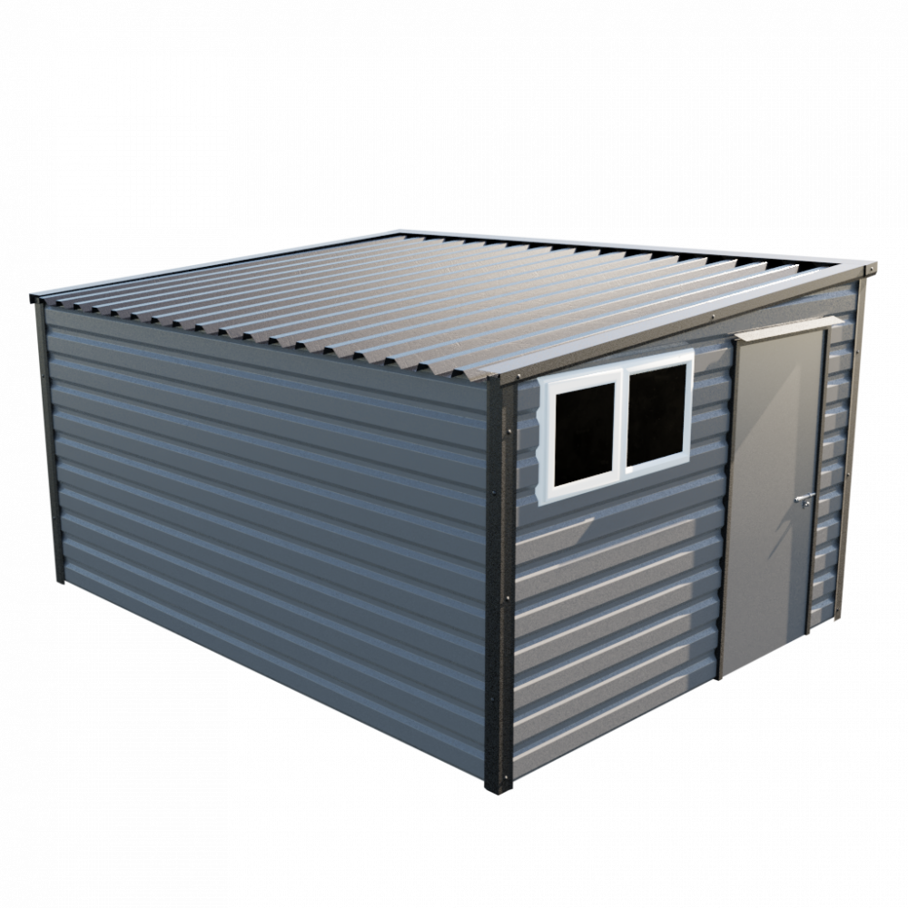 10'2" x 13'6" Pent Shed - Anthracite