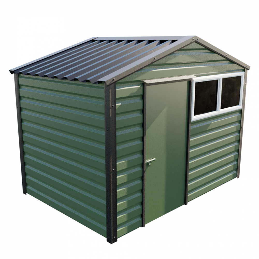 10'2" x 7' Apex Shed - Olive Green