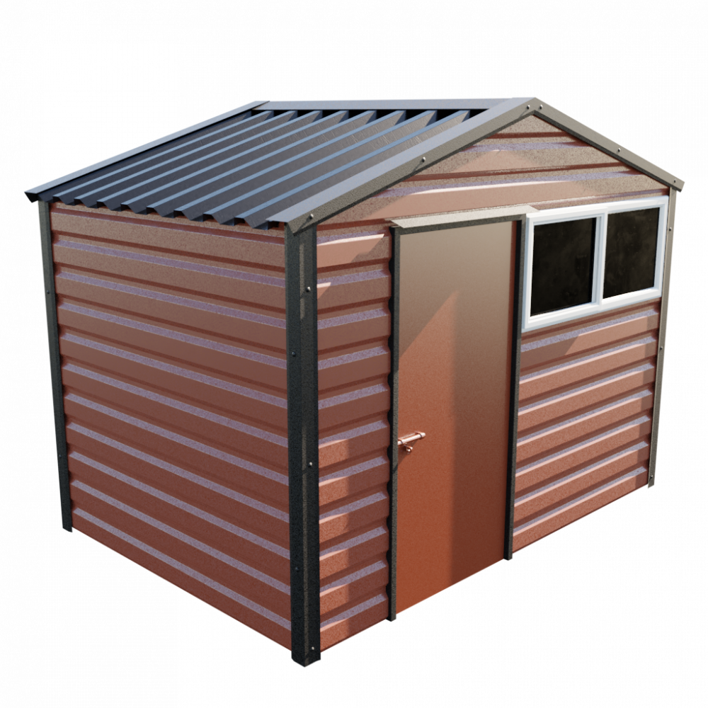 10'2" x 7' Apex Shed - Terracotta