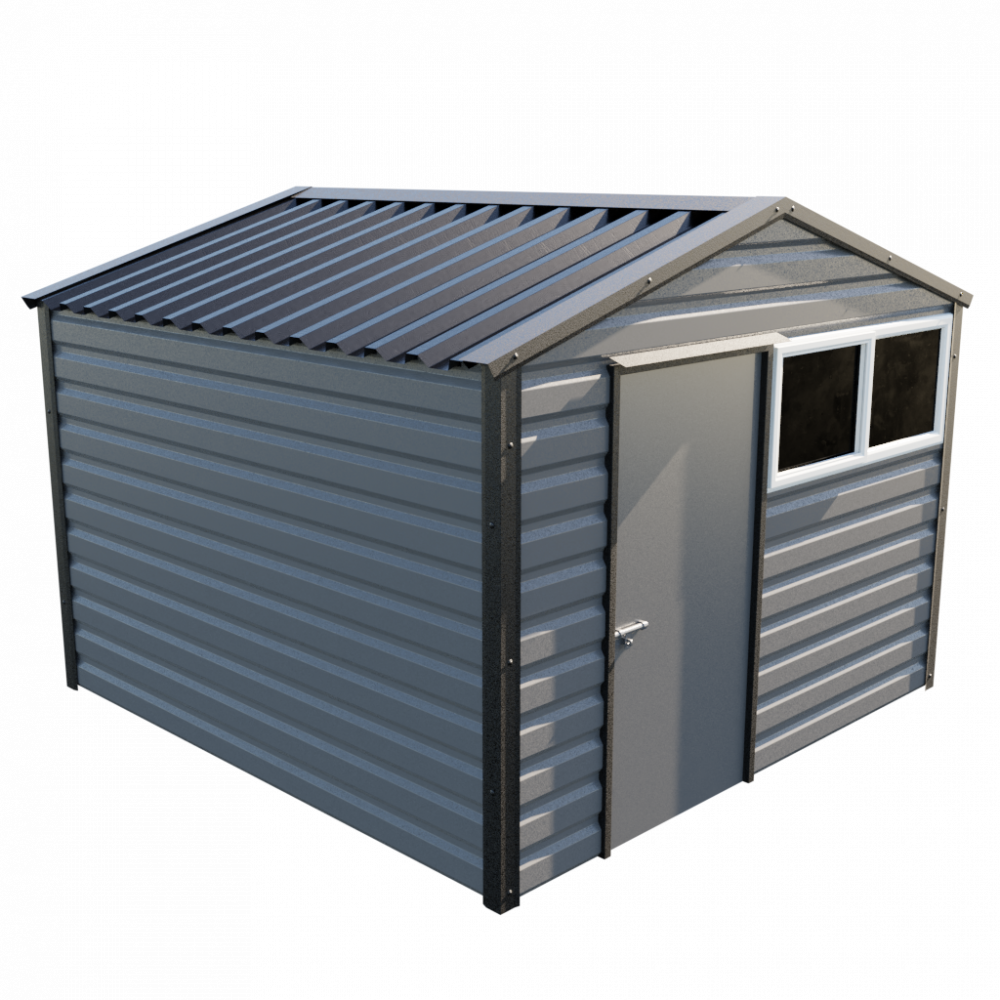 10'2" x 10'2" Apex Shed - Anthracite