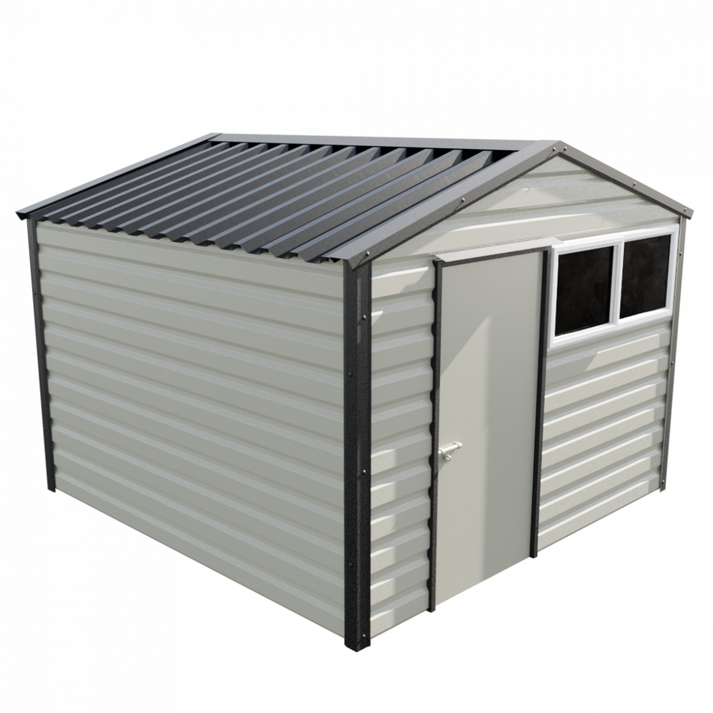 10'2" x 10'2" Apex Shed - Goosewing Grey