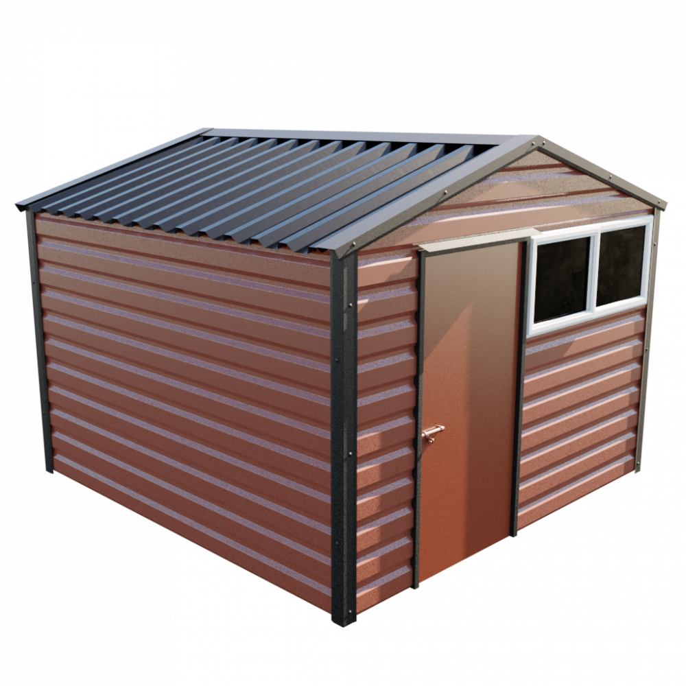 10'2" x 10'2" Apex Shed - Terracotta