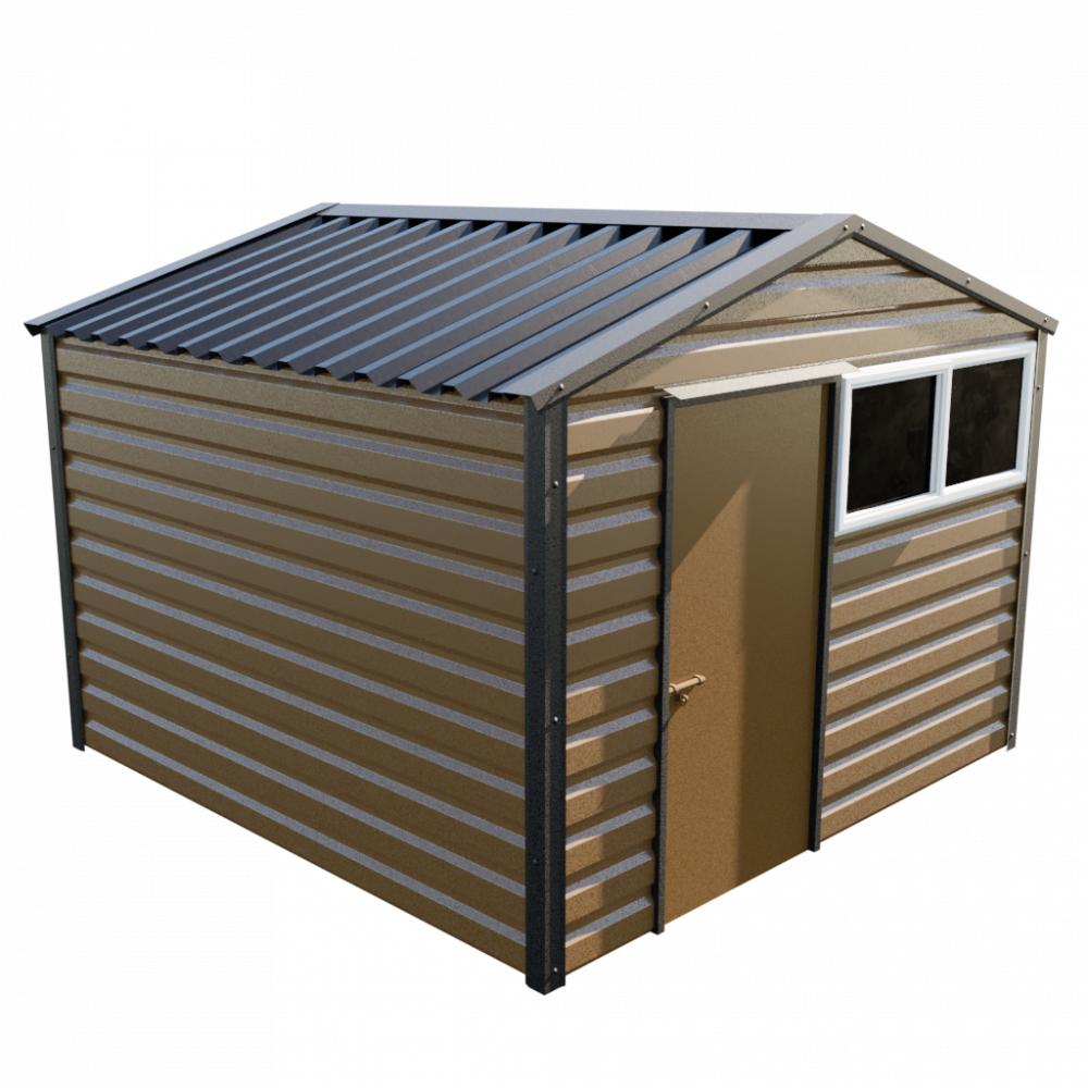 10'2" x 10'2" Apex Shed - Vandyke Brown