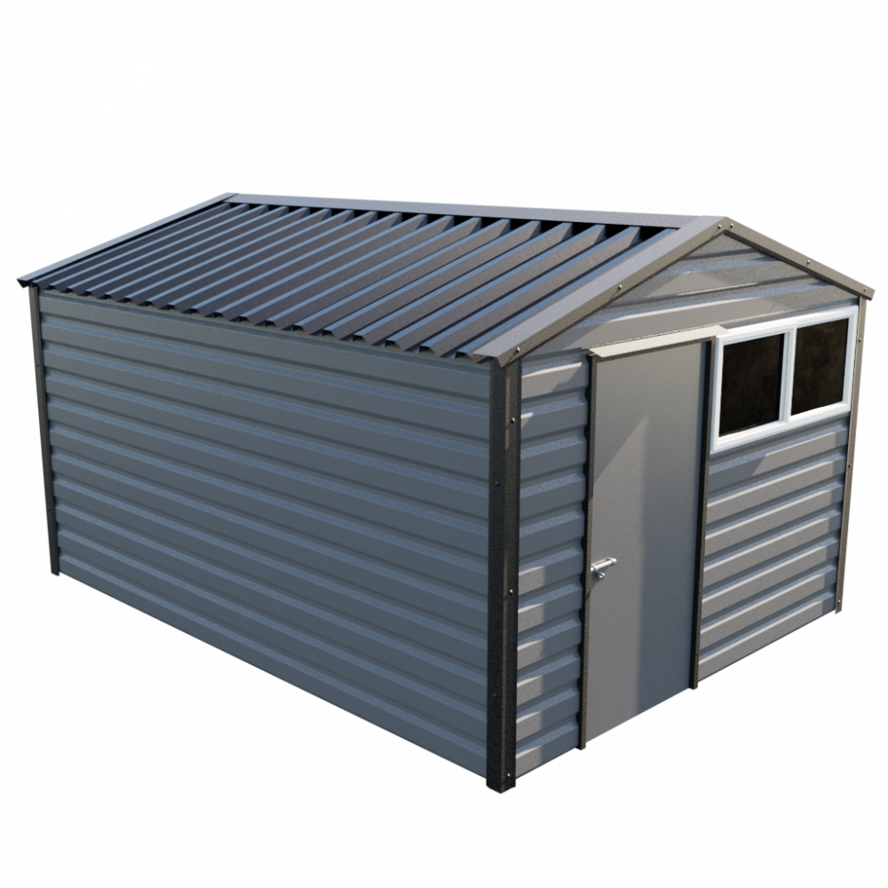 10'2" x 13'6" Apex Shed - Anthracite